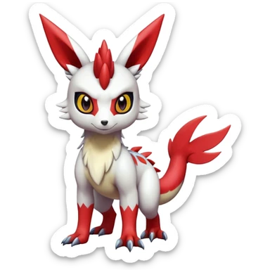 Cute Shiny Exotic Colorful Guilmon-Latias-Koraidon-Umbreon-Fakémon-hybrid-creature (full body)  sticker