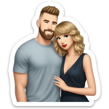 Taylor Swift and Travis Kelce sticker