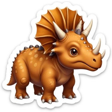 kind face of a triceratops  sticker