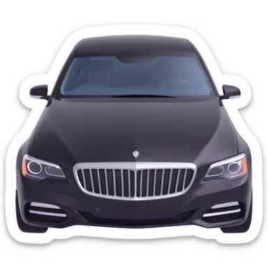 black luxury sedan with a clear plastic protective film hovering over the hood, showing the film is about to be installed, elegant and sophisticated sticker