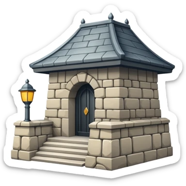 guard post near palace gates show in front of palace gates sticker