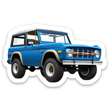 1973 Ford Bronco grey blue no top sticker