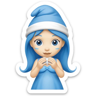 blue Smurfette sticker