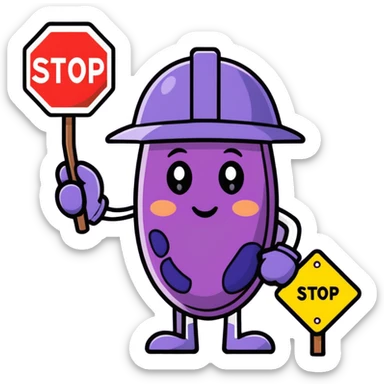 Safety grape sticker