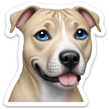 staffy with blue eyes sticker