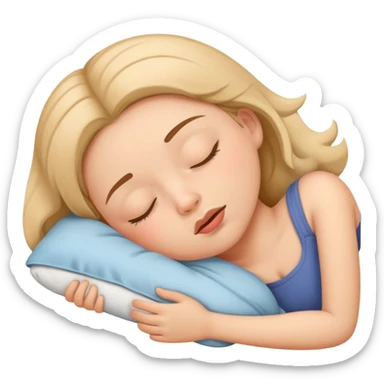 girl sleeping with snoring sound sticker