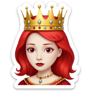 red queen in alice wonderland sticker