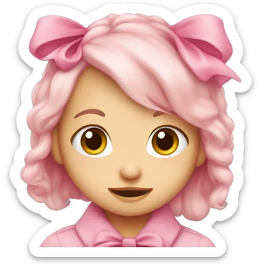 Cute pink bowww sticker