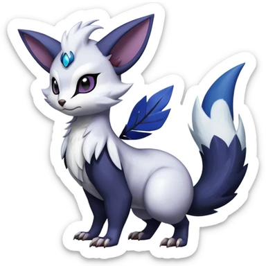 Shiny Dark Furret-Absol-Noibat-Noivern-Hybrid (Full body) sticker
