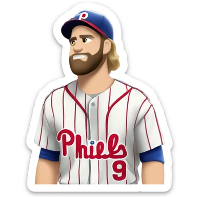 Bryce Harper Philadelphia Phillies, crossing harms sticker