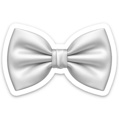 White bow tie like iPhone Emoji bow tie sticker