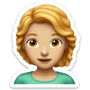 Strawberry blonde girl sticker