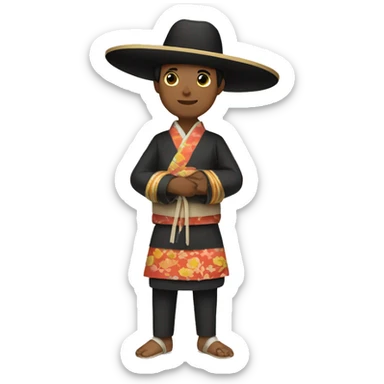 holding hands in kimono and charro sticker