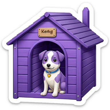 purple dog kennels sticker