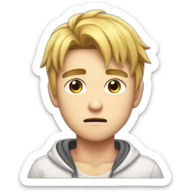 an anime guy annoyed sticker