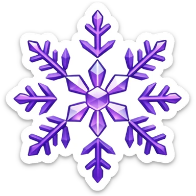 snowflake with violet color  sticker