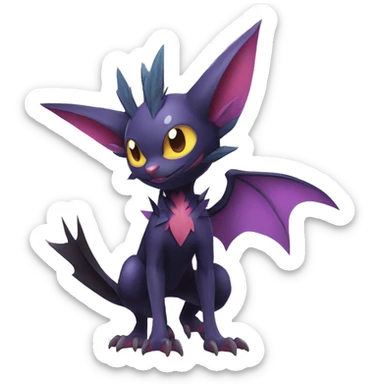  Kawaii Edgy Cool Beautiful Noibat-Noivern-Nargacuga-Litten full body sticker