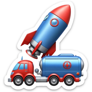 Heroic superhero Flintstone’s futuristic rocket-powered tall robot moving van (motto: Bombing creepy bugs is fun) sticker