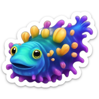 colorful sea slug sticker