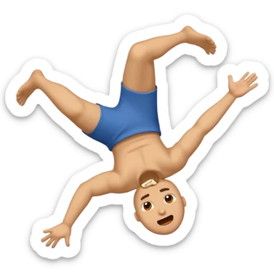 … imagine an emoji of a guy doing a backflip and falling on his neck sticker