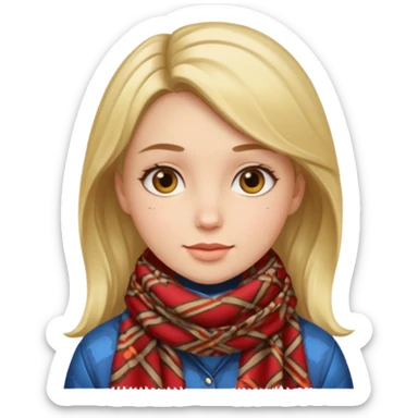 Une fille qui porte une foulare sans détails de visage  sticker