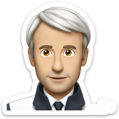Emmanuel Macron qui fuit une manifestation enragé sticker