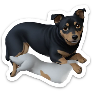 focused dog portrait sticker