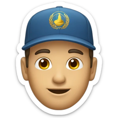 Un hombre con braba y gorra sticker