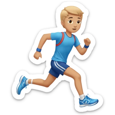 High resolution of ful body kid running  sticker