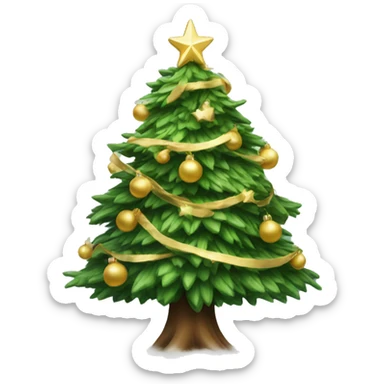 beautiful christmas tree sticker