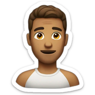 I cool guy trying to show of his jawline sticker