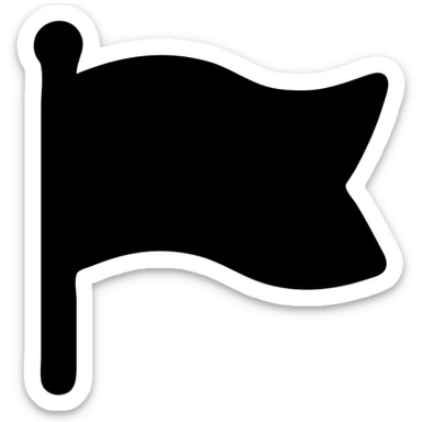 red flag, simple, iconic, clean design, no text, no emblem, on white background sticker