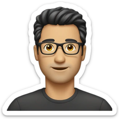 male-darkhair-quiff-glasses sticker