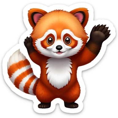 Red panda leaving sticker