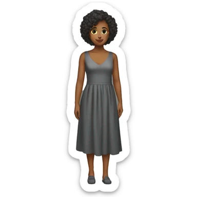 irl in a dress the color of asphalt with road markings sticker