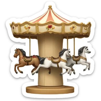Beige carousel  sticker