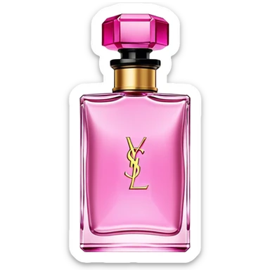 Yves St Laurent pink perfume bottle sticker