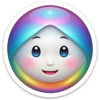 una perla sola sin cara blanca sticker