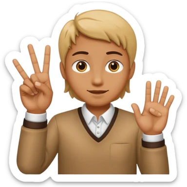 El hareketi olan nah sticker