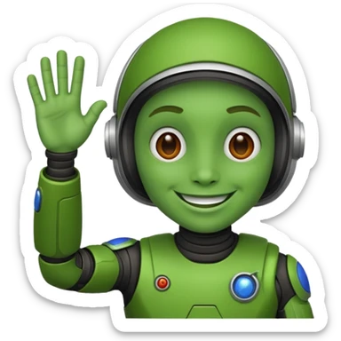 Martien qui dit coucou sticker