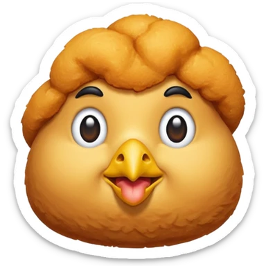Make an emoji of a chicken nugget sticker