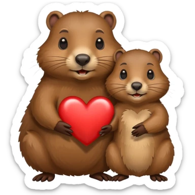 Groundhog that gave her heart to an other groundhog  sticker