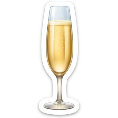 champagne glass tower sticker