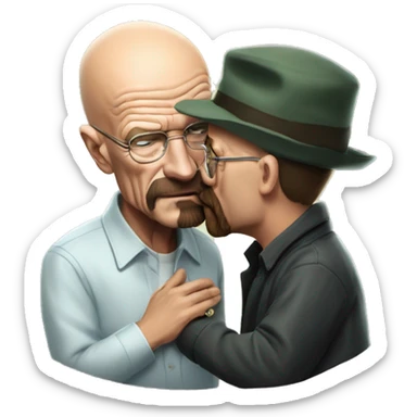 Walter white kissing gus sticker