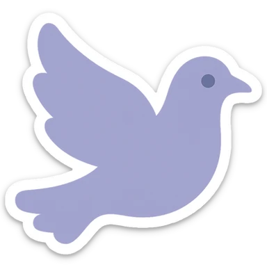 A dull purple Dove  sticker