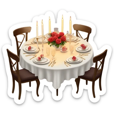 Candle lit dinner sticker