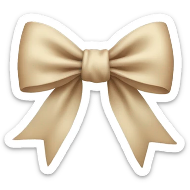 Beige bow sticker