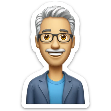 desarrollador web 3d caricatura sticker