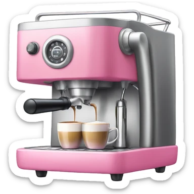 Pink espresso machine sticker
