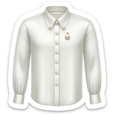 white Shirt pearl  sticker